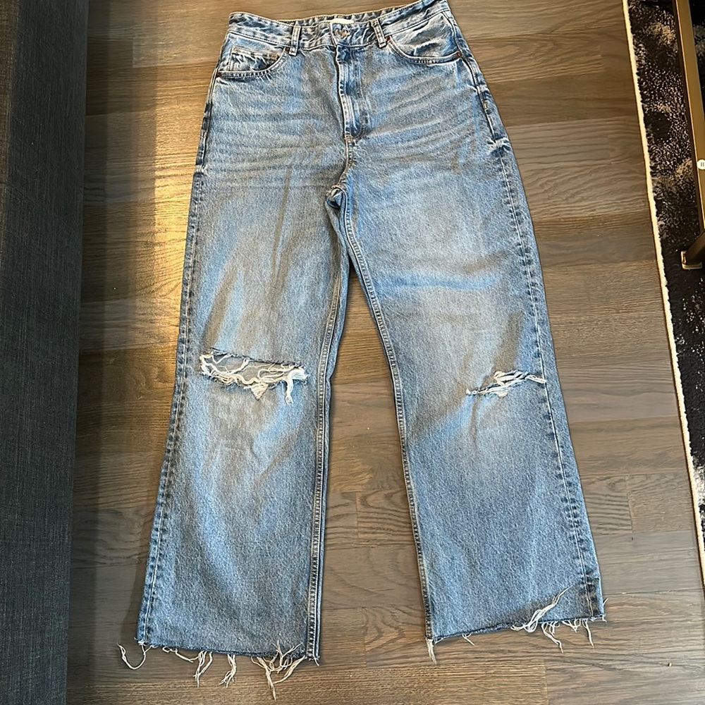 Zara size 8 wide leg jeans
